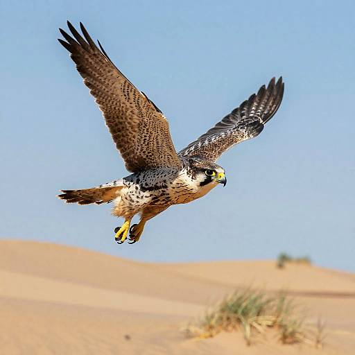 Majestic Peregrine Over Wind-Swept Dunes