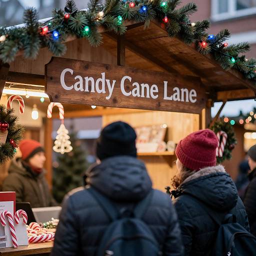 Charming Christmas Market Stall Scene