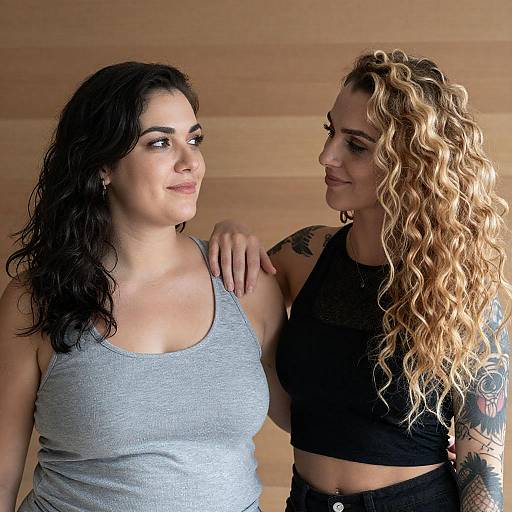 Two Friends in a Cozy Indoor Setting