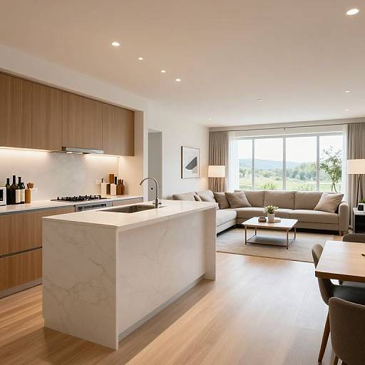 Spacious Galley and Salon Interior