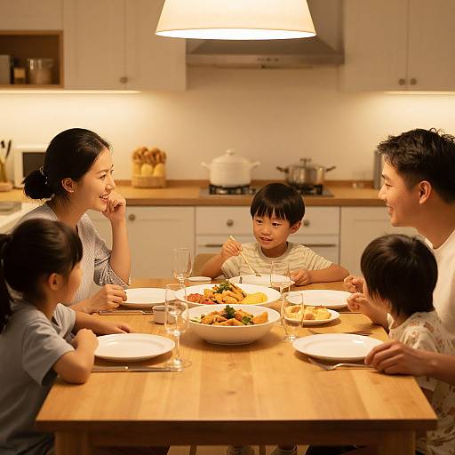 Cozy Family Dinner Gathering