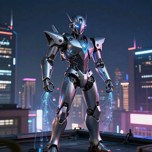 Neon Cyberpunk AI Superhero