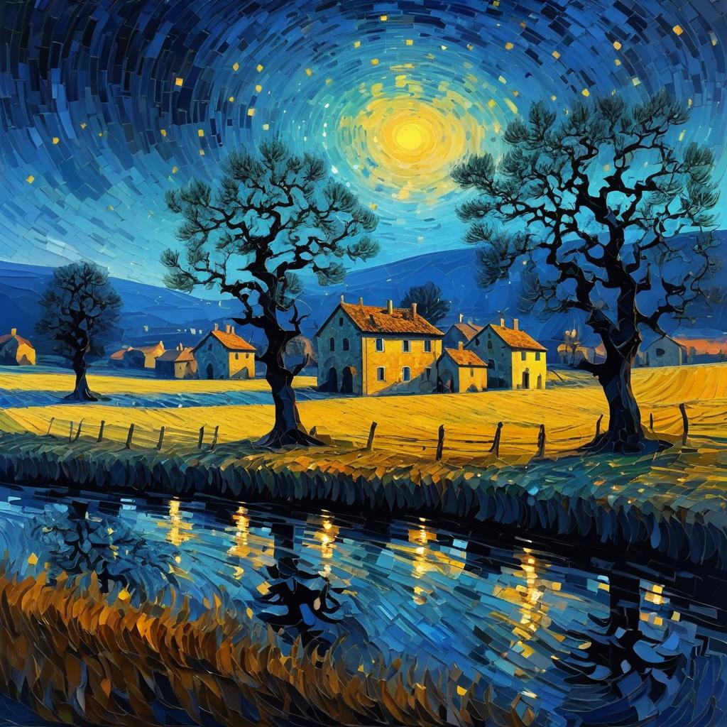 Van Gogh Inspired Italian Countryside Nostalgia