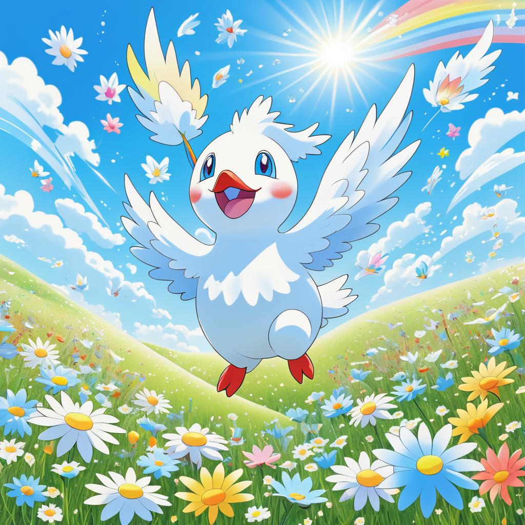 Cheerful Togekiss in Sunny Meadow