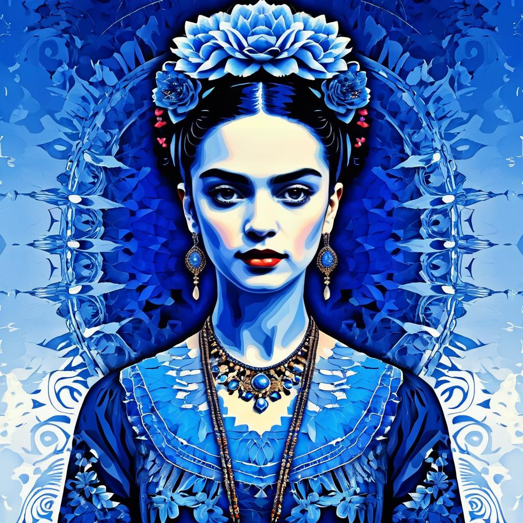 Intricate Grunge Digital Art Inspired by Kahlo