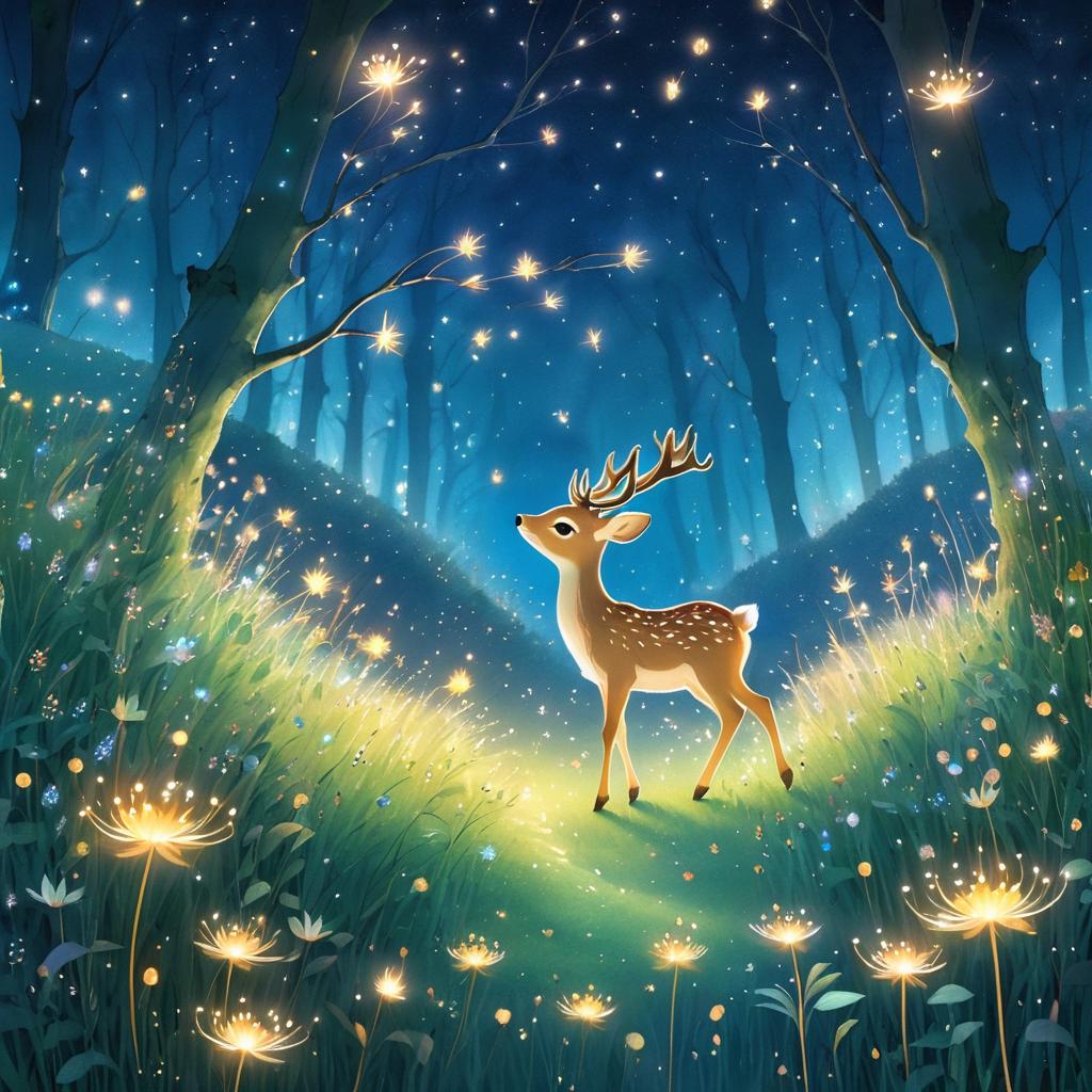 Dreamy Deer Adventure in Enchanted Meadow