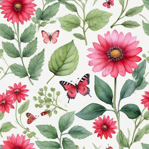 Realistic Still Life with Flowers and Insects