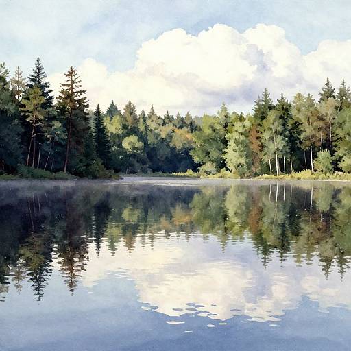 Fun Lake Scene Watercolor Techniques