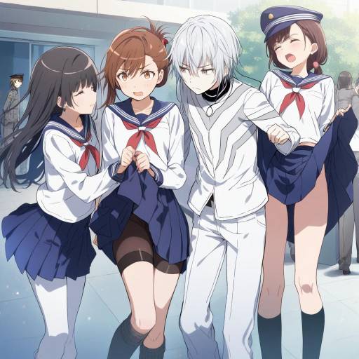 School Uniform Group with Diverse Hairstyles