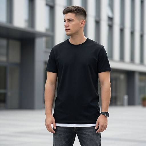 Stylish European Man with French Crop Fade