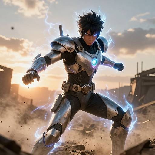 Epic Henshin in Post-Apocalyptic Landscape