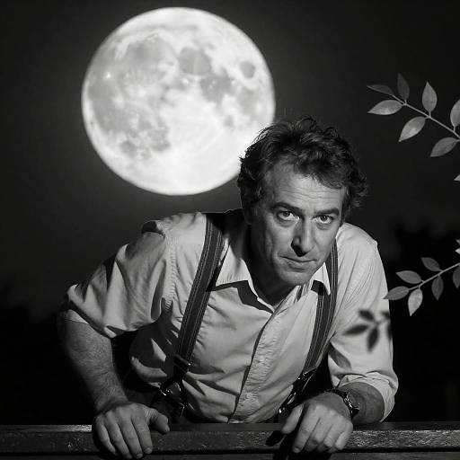 Moody Man Under Bright Moonlight