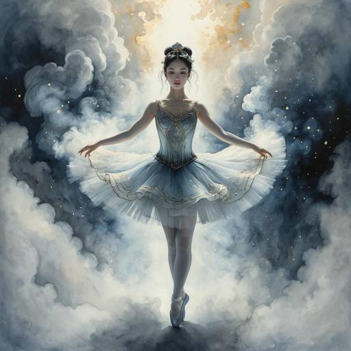Ethereal Ballerina in Misty Dreamscape Ethereal Ballerina in Misty Dreamscape