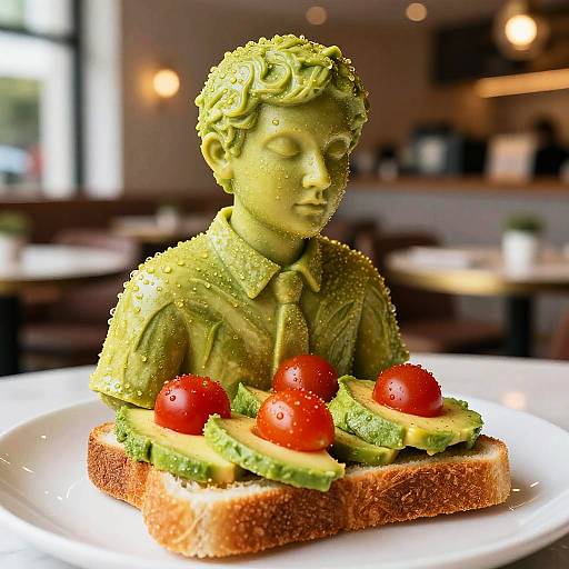 Avocado Toast Human Sculpture Art