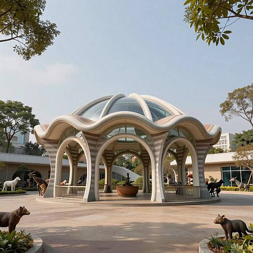 Futuristic Urban Zoo Pavilion Design