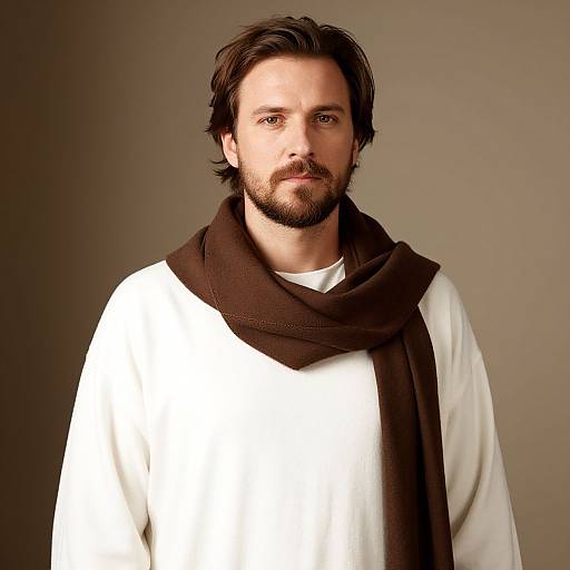 Bearded Man in White Robe