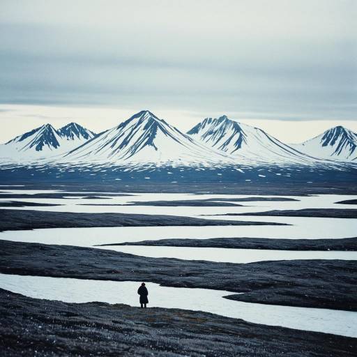 Majestic Arctic Tundra in Hokusai Style