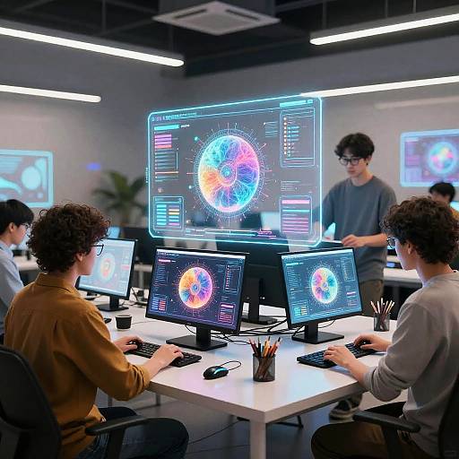 Futuristic AI-Driven Creative Workspace