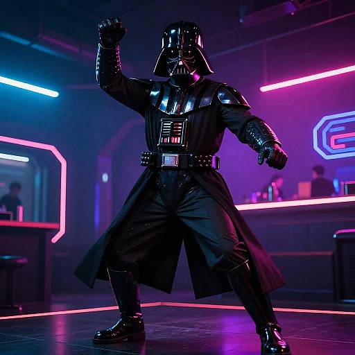 Dancing Darth Vader in Neon Club
