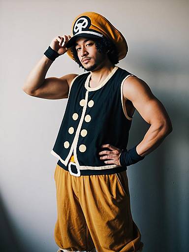 Man in Usopp Cosplay Costume