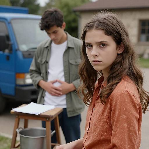 Candid Outdoor Moment of Young Couple