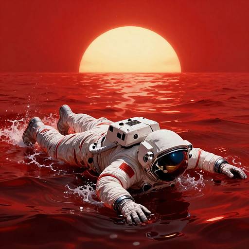 Astronaut Drowning in Alien Ocean