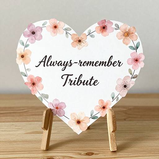 Pastel Floral Heart Tribute Stand