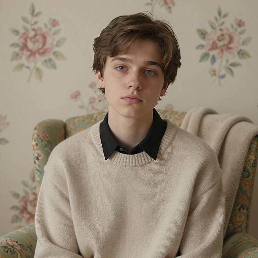 Portrait of Young Person in Cozy Room