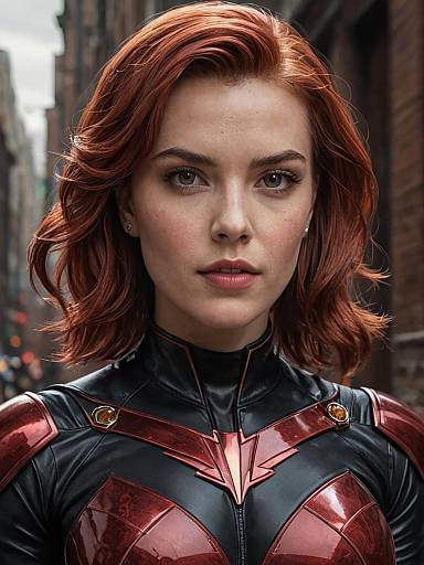 Scarlett Johansson as a Sinister Superhero