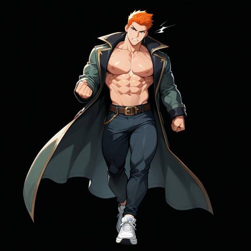 Muscular Male Giant with Fierce Demeanor Muscular Male Giant with Fierce Demeanor