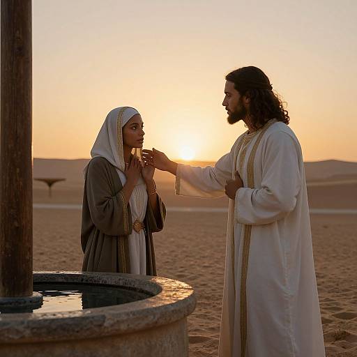 Twilight Encounter at the Well