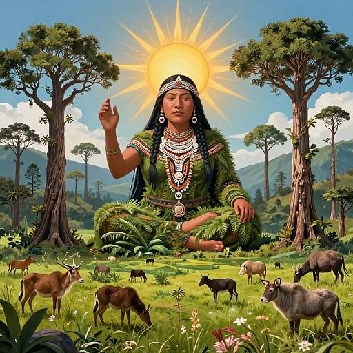 Pachamama in Surreal Nature