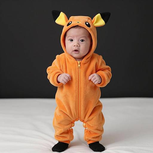 Adorable Halloween Newborn in Pokémon Attire