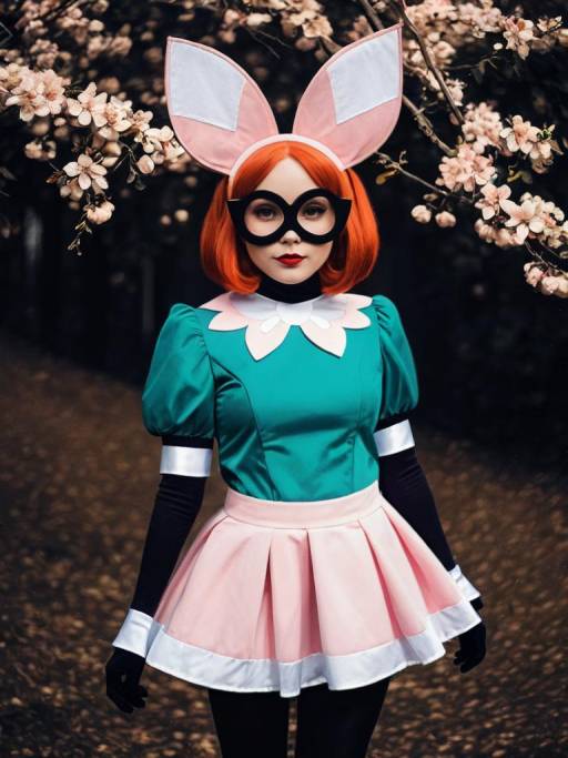 Realistic Woman Cosplaying as Blossom