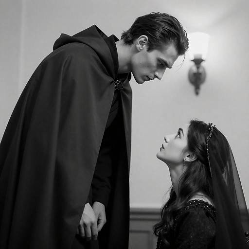 Intense Black-and-White Portrait of a Couple