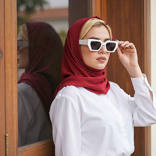 Chic Blonde in Stylish Hijab