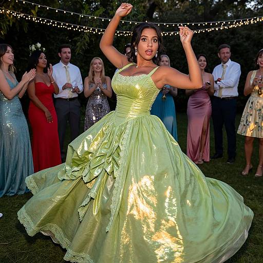 Glamorous Garden Gala Dance Scene