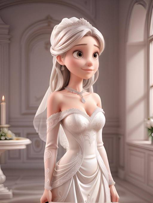 Elegant Fantasy Bride in Ethereal Lighting