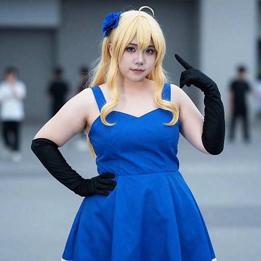 Plus Size Cosplay in Blue Dress