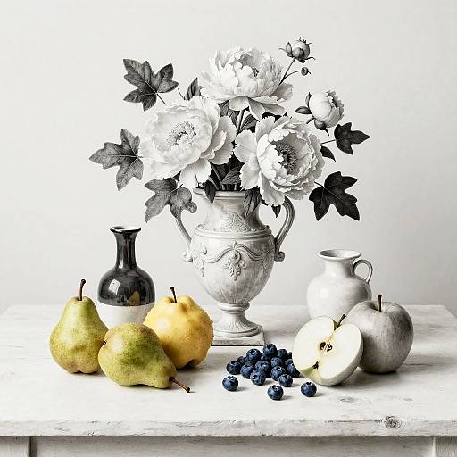 Neo-Classical Still Life Engraving