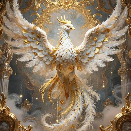 Ethereal Phoenix in Baroque Surrealism