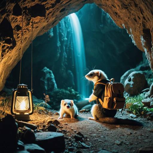Exploring Ferrets in Enchanted Cave