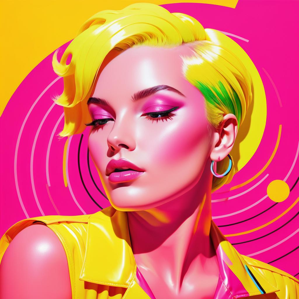 80s Pop Art Portrait of a Woman