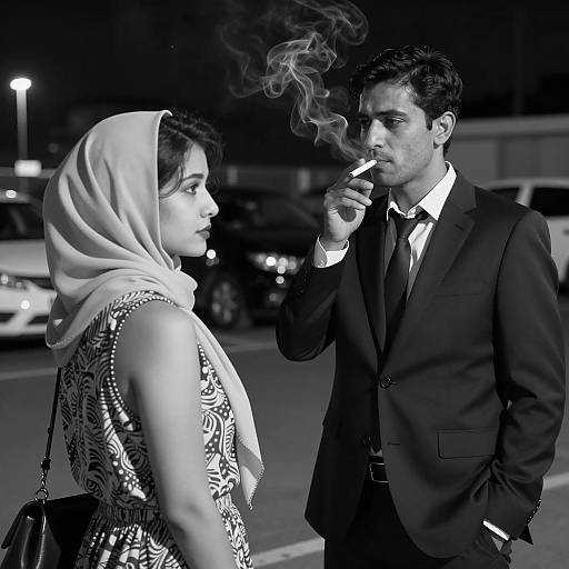 Nighttime Encounter in a Parking Lot