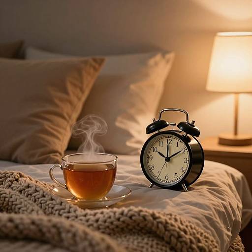 Cozy Vintage Alarm Clock at Night