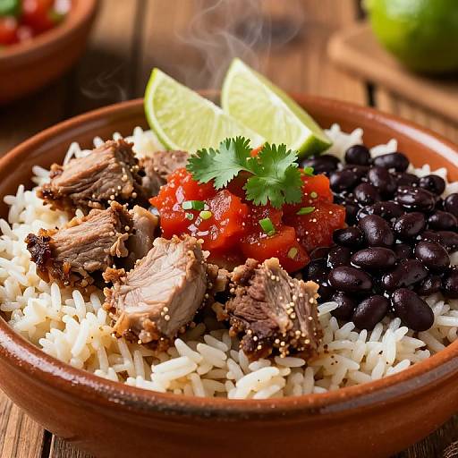 Photorealistic Traditional Chifrijo Close-Up