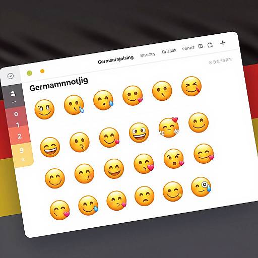 Vibrant German Emoticons Website Design