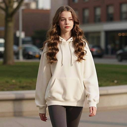 Wavy Mullet Teen Fashion Portrait