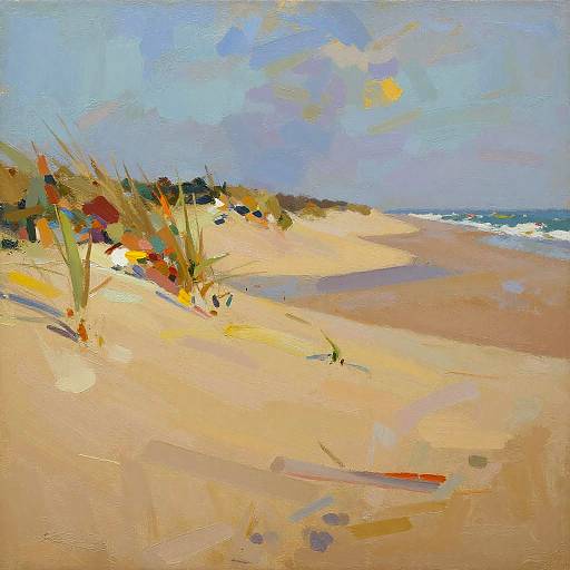 Abstract Expressionist Sandy Peninsula