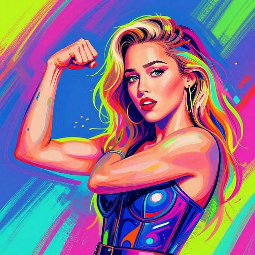 Futuristic Neon Miley Cyrus Biceps